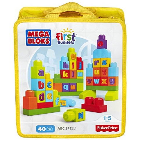Mega Bloks First Builders彩虹字母積木，40塊，原價$14.99，現僅售$6.95