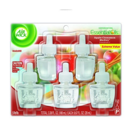 Air Wick Scented Oil 5 Refills, Apple Cinnamon Medley, Each 0.67 fl. oz., Only $6.98, You Save (30%), Free Shipping