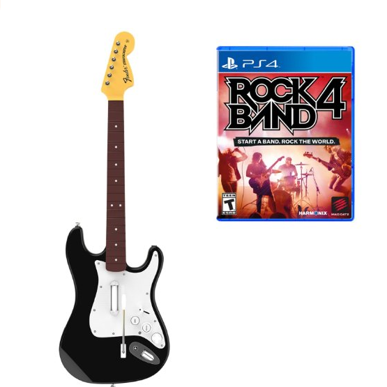史低價！《搖滾樂隊4》PS4 版本，配套吉他控制器，原原價$129.99，現僅售$69.99，免運費！