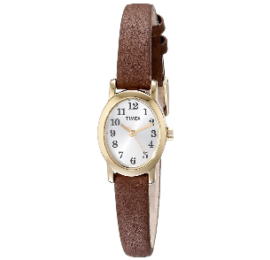 Timex Women's T2M567 Cavatina Brass Watch with Brown Leather Strap, Only $22.50, You Save $22.45(50%)