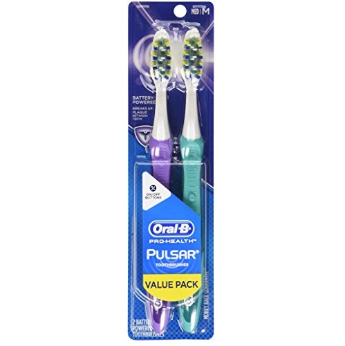 史低价！Oral-B 欧乐B 澎湃PULSAR 电动清洁型牙刷，2支，原价$10.22，点击Coupon后仅售$4.99
