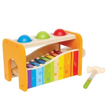 Hape E0305 Early Melodies Pound and Tap Bench, Only $12.39