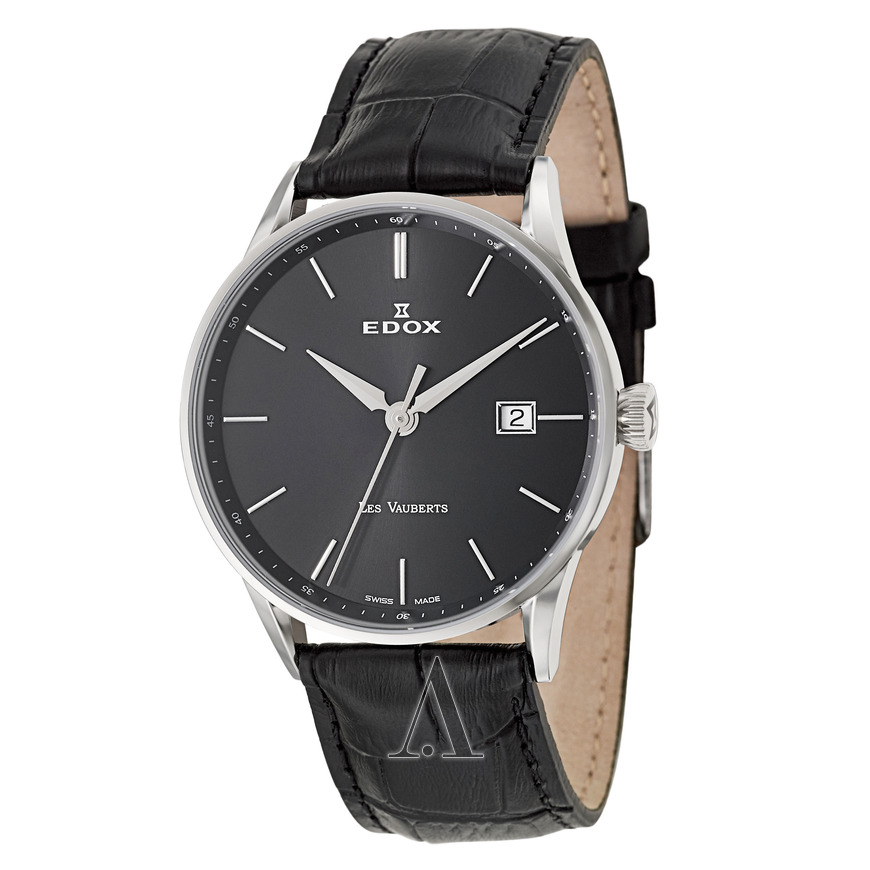 Edox Les Vauberts 男款時尚瑞士石英腕錶  特價僅售$158