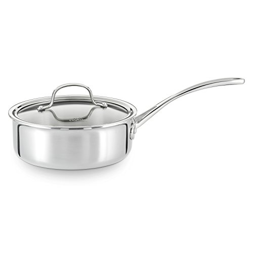 Calphalon Tri-Ply Stainless Steel 2-1/2-Quart Shallow Sauce with Cover, Only $22.49