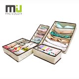 MIU COLOR Collapsible Storage Boxes Bra Underwear Closet Organizer Drawer Divider 4 Set, Color: Beige $9.99 FREE Shipping on orders over $49