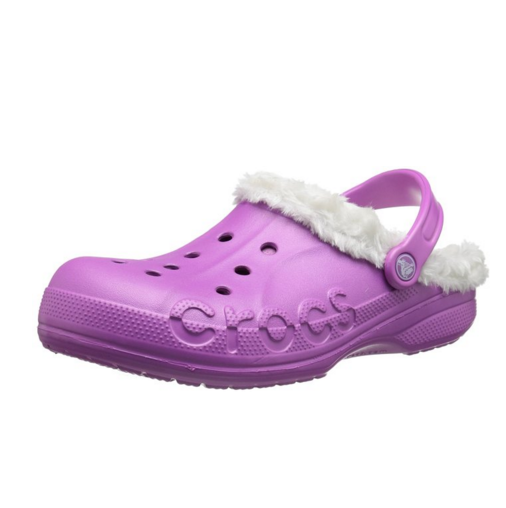 crocs Women's Baya Plush Lined Clog Mule, Wild Orchid/Oatmeal,  Only $17.55, You Save $27.44(61%)