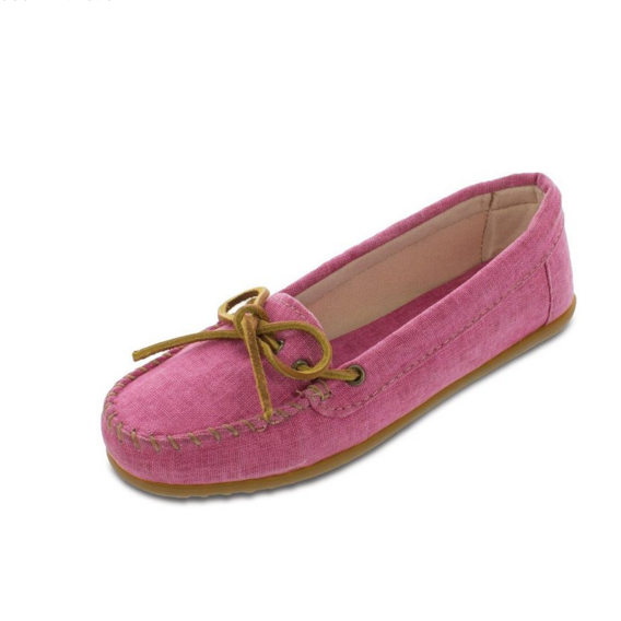 Minnetonka Women's Canvas Moc Hot Pink Canvas Boat Shoe 7 M, Only $19.99, You Save $22.96(53%)