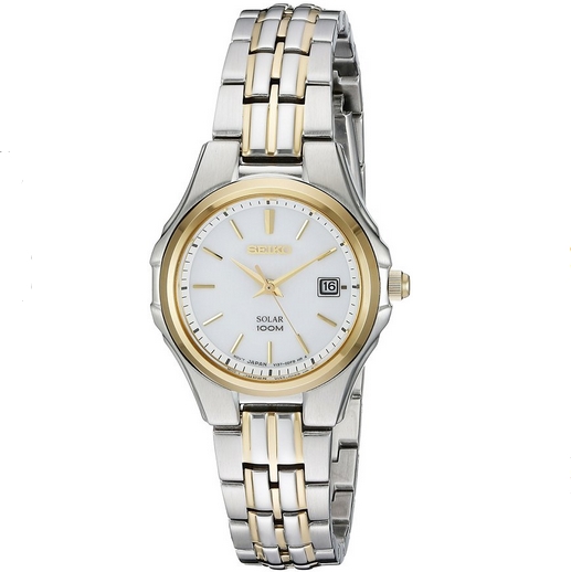 Seiko Women's SUT222 Ladies Dress Solar-Powered Two-Tone Stainless Steel Watch $136.08 FREE Shipping