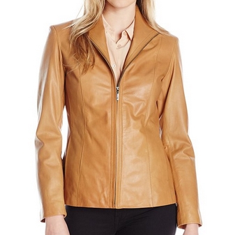 Cole Haan Women's Classic Leather Jacket $172.99 FREE Shipping