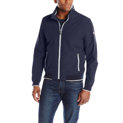 Tommy Hilfiger Men's Yachting Bomber Jacket, Navy, Only $55.39