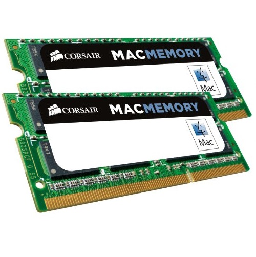 Corsair 蘋果認證 16 GB (2x8 GB) DDR3 1600MHz 筆記本內存，原價$179.99，現僅售$64.99，免運費