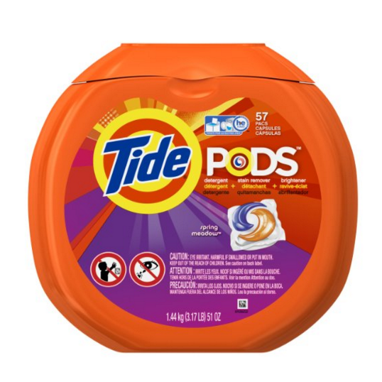 Tide PODS Spring Meadow HE Turbo Laundry Detergent Pacs 57-load Tub, Only $12.24, You Save $8.30(41%)