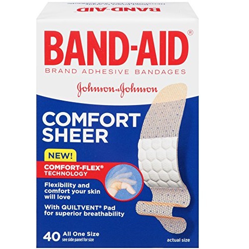 Band-Aid Adhesive Bandages, Sheer, All One Size 40 sterile bandages, Only $1.97