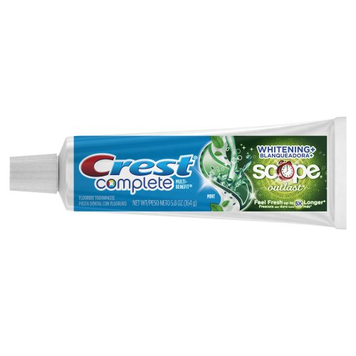 超低价！Crest Complete全效超白清新牙膏，5.8oz/支，共两支，原价$7.94，现点击coupon后仅售$2.97
