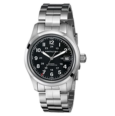 Hamilton Men's HML-H70455133 Khaki Field Analog Display Swiss Automatic Silver Watch, only $379.99, free shipping