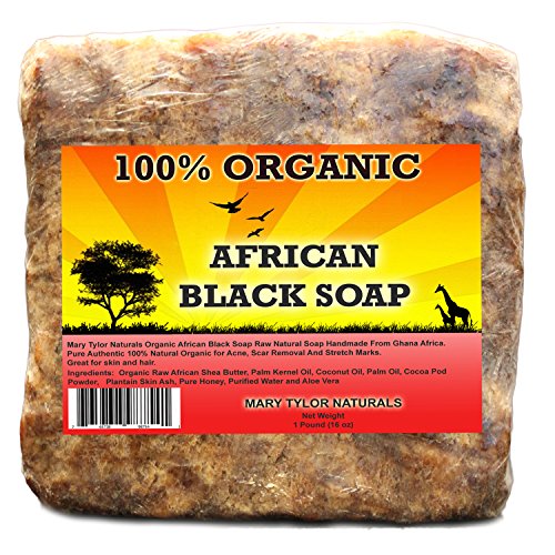 Organic African Black Soap 1 Lb (16 Oz) Raw Natural African Black Soap Handmade From Ghana Africa.  Only $12.95, You Save (%)