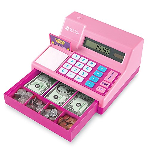 Learning Resources Pretend & Play Calculator Cash Register, 73 Pieces, Pink, Only $16.87