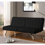 DHP Emily Convertible Futon, Black, Only $131.80, You Save $120.20(48%)， Free Shipping