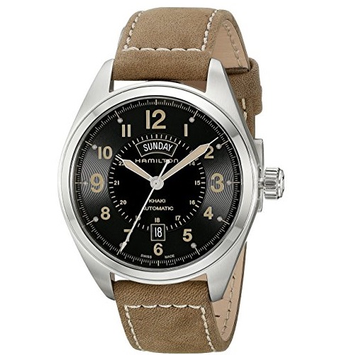 史低價！Hamilton H70505833 卡其野戰男士自動機械腕錶，原價$895.00，現僅售$539.00，免運費