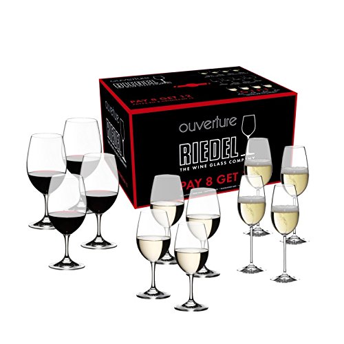 史低價！RIEDEL醴鐸 Ouverture至愛系列 香檳白紅葡萄酒杯禮盒裝，12隻裝 ，原價$96.00，現僅售$47.99