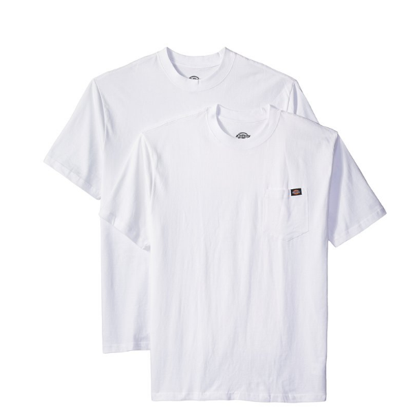Dickies Men's 2-Pack Short Sleeve Pocket T-Shirts, White, Medium, Only $15.99, You Save $9.01(36%)