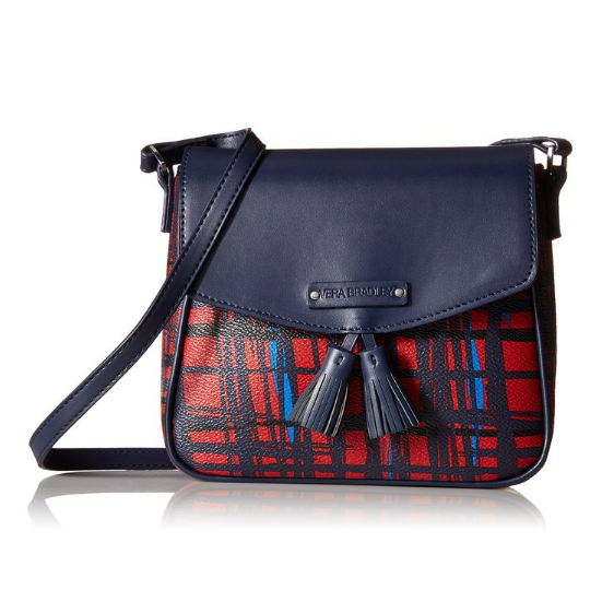 Vera Bradley Tassel Cross Body Bag, Navy/Red Art Plaid, One Size, Only $20.20, You Save $37.80(65%)