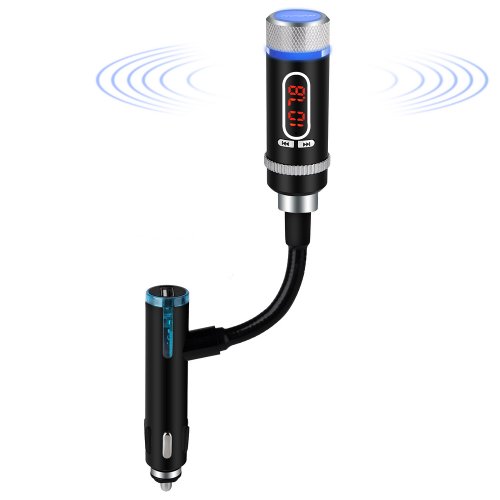 Mpow Streambot Y Wireless Bluetooth FM Transmitter Radio Adapter Handsfree Car Kit, for$29.00