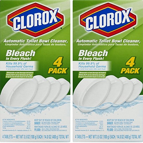 Clorox Automatic Toilet Bowl Cleaner Tablets with Bleach - 4 Count (Pack of 2), Only $11.99, free shipping after clipping coupon and using SS