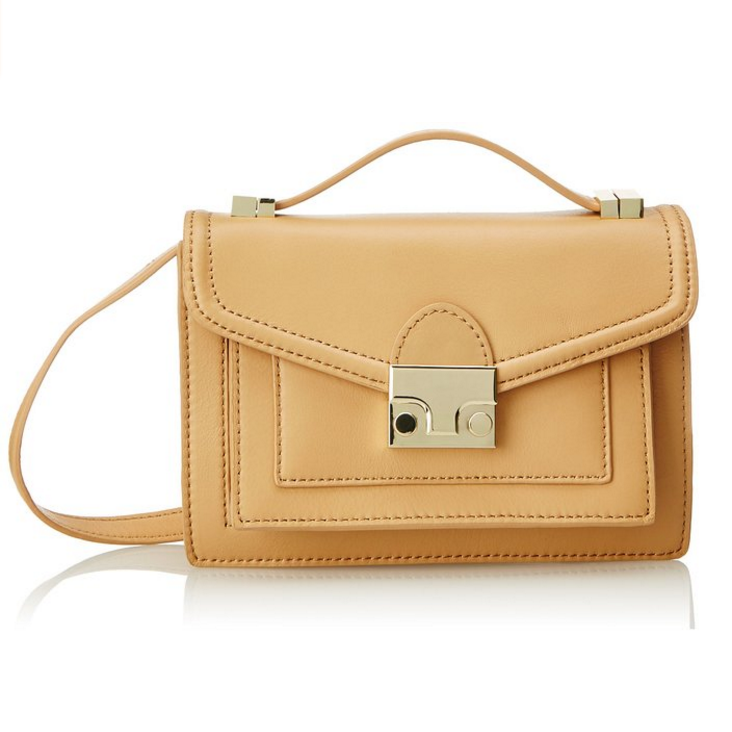 LOEFFLER RANDALL Mini Rider Cross-Body Wallet,Natural/Gold,One Size, Only $167.80, You Save $227.20(58%), Free Shipping