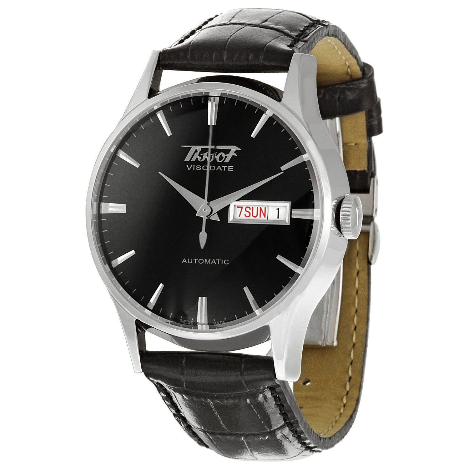 Tissot Men's TIST0194301605101 Visodate Black Dial Watch $388.09, FREE shipping