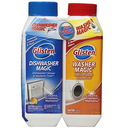 Glisten MDAO6T Dishwasher Magic/Washer Magic Twin Pack-Includes 12 ounces of Dishwasher Magic and 12 ounces of Washer Magic