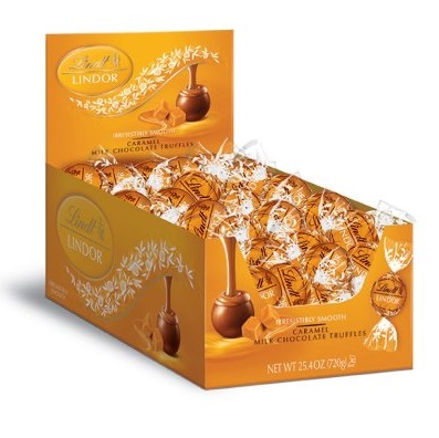 Lindt LINDOR Caramel Milk Chocolate Truffles 60 Count Box, only$12.53