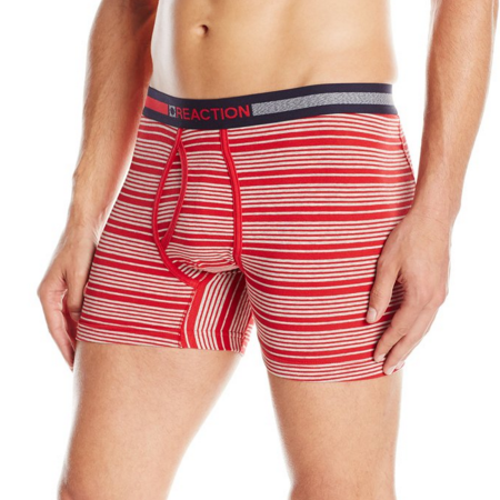 Kenneth Cole REACTION Men's Cotton Stretch Brief, Red/Heather Stripe, Large, Only$9.99 , You Save$8.01(45%)