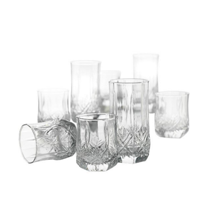 美CRY: 史低价！ Luminarc Brighton  玻璃杯具，16件套装，原价$26.99，现仅售$13.99