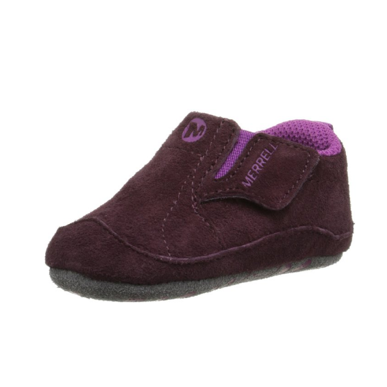 Merrell Jungle Moc Baby Crib Shoe (Infant/Toddler), Berry/Grey, 1 M US Infant, Only $10.02, You Save $29.98(75%)