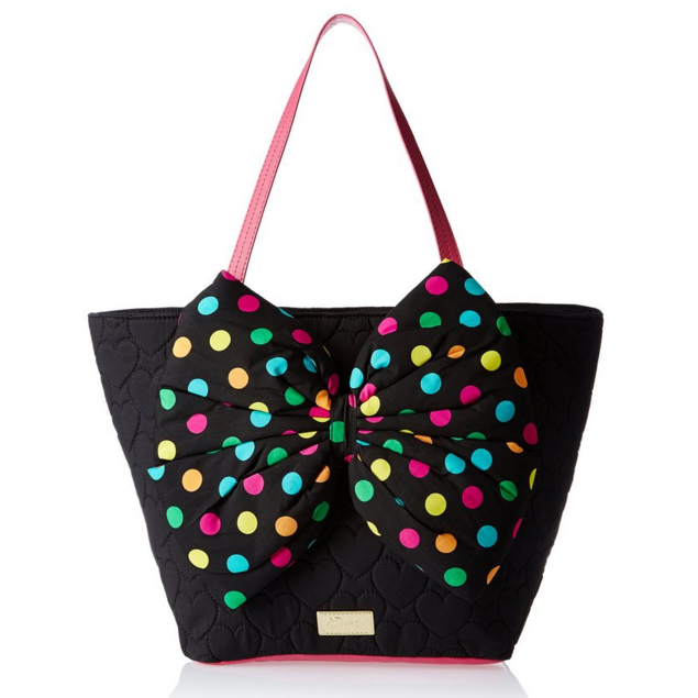 Luv Betsey Women's Bellaa Quilted Cotton Tote Multi Dot Tote, Only $29.99, You Save $48.01(62%)