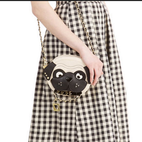 Betsey Johnson Pug Crossbody Bag, Cream, One Size, Only $47.99 You Save $33.18(43%)