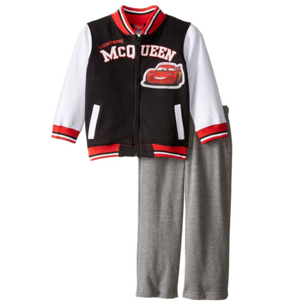 Disney Little Boys' 2 Piece Lightning McQueen Stadium Jacket Set, Black, 2T, Only $9.23, You Save $38.77(81%)