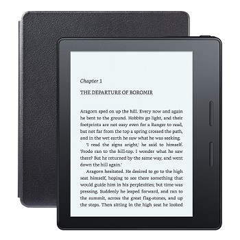 Kindle Oasis with Leather Charging Cover - Black, 6