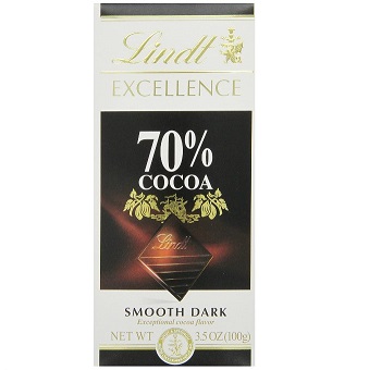 Lindt Excellence Dark Chocolate 70% Cocoa, 3.5-Ounce Packages (Pack of 12), only $18.16