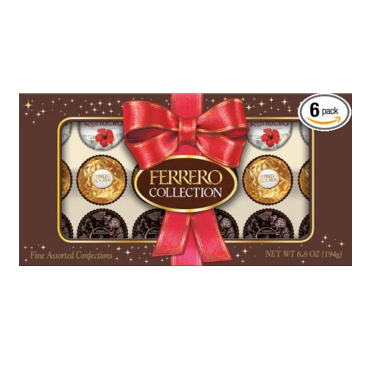 好价！！Ferrero 费列罗巧克力礼盒装 18枚装6盒(一共108粒)，原价$49.20，结账时额外50%后仅售$24.60
