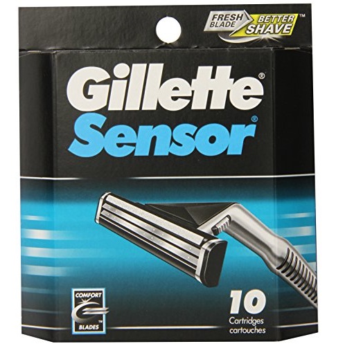 吉列 Sensor 剃须刀头-10支装，原价$20.00，现点击coupon后仅售$12.76，免运费