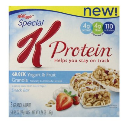 吃貨們的福利時間：Special K 蛋白質能量棒，酸奶水果口味，5塊裝，點擊coupon后現僅售$1.25,免運費！