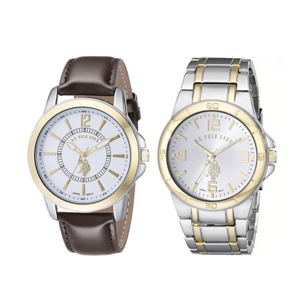 U.S. Polo Assn. Classic Men's USC2254 Set of Two Two-Tone Watches, Only $29.99