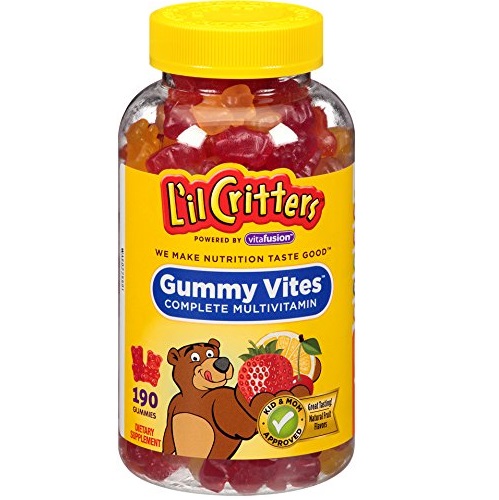 L'il Critters Gummy Vites 小熊宝宝维生素软糖，190粒，原价$19.26，现仅售$10.34，免运费！