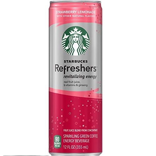 Starbucks Refreshers, Strawberry Lemonade, 12 Ounce Sleek Cans (Pack of 12), Only $18.00, You Save $6.00(25%)