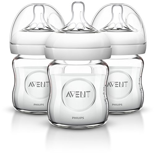 Philips AVENT Natural Glass Bottle, 4 Ounce (Pack of 3), Only  $17.99