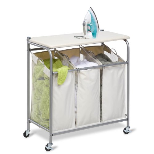 Honey-Can-Do SRT-01196 Rolling Ironing and Sorter Combo Laundry Center, Only $23.93