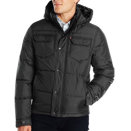 Levi's Men's Two-Pocket Puffer Hooded Jacket $39.84 FREE Shipping