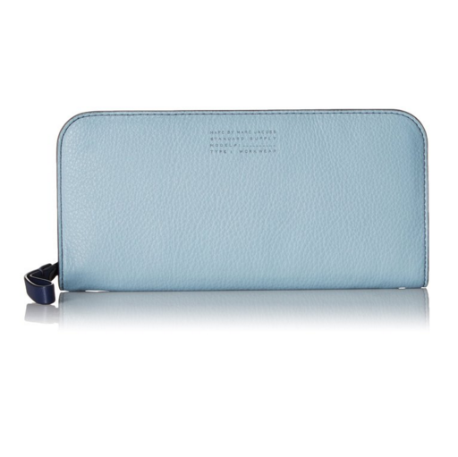 Marc by Marc Jacobs Tricolor Lux Slim Zip Around Wallet, Ice Blue/Multi, One Size, Only $80.11, You Save $137.89(63%)